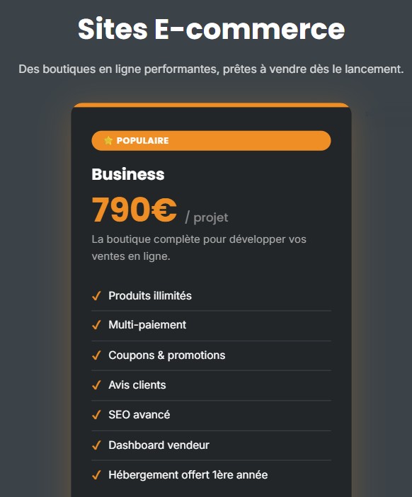 site ecommerce